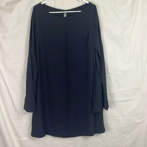 Free People Navy Blue Loose Mini Dress with Pockets